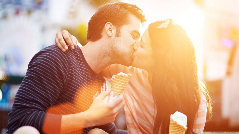 men, flirting, heterosexual couple, fun, lens flare, Golden Hour, women, young men, couple, neck, boyfriend, striped clothing, young adult, young women