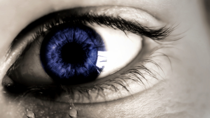 color, fear, portrait, pain, eyelash, eyebrow, human body part, loss, woman, eye, depression, lonely, one person, beautiful woman, human eye, emotion, purple