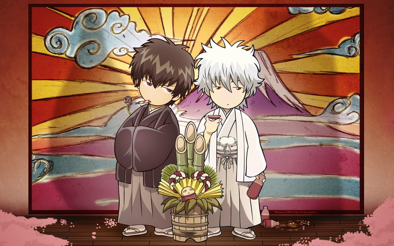 Gintama, 1080P, Hijikata Toushirou, Sakata Gintoki