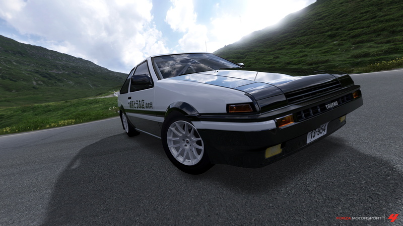 toyota, 4K, corolla, initial, trueno, panda, ae86