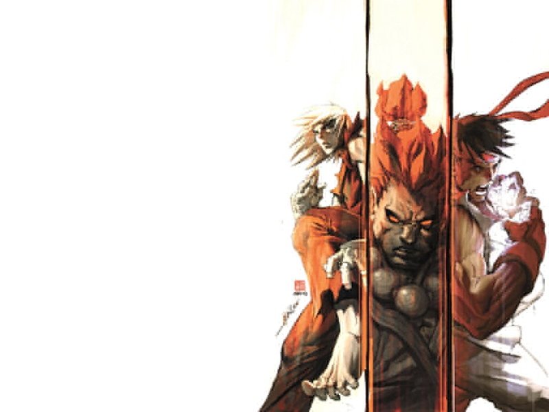 akuma, street, ryu, Street Fighter, illustration, ken, 480P, fighter