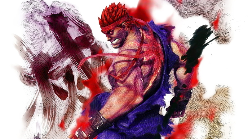 evil, street, Street Fighter IV, art, x, ryu, games, fighter, iv, hd, video, 1080P, Evil Ryu