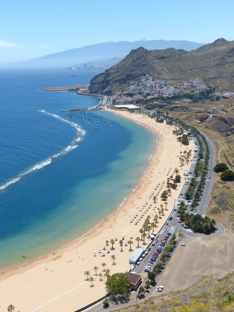 high angle view, sand, 4K, travel, fishing village, las teresas, outdoors, photography, scenics - nature, sea, sand beach, nature, architecture, tenerife