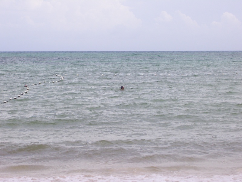 leisure activity, nature, colombia, beach, horizon, scenics - nature, tranquility, ocean, sky, caribbean, sea, day, motion, people, swimming, san andres islas