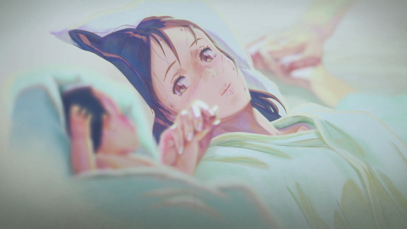 innocence, lying down, women, animated, females, 4K, Makoto Shinkai , one person, Kimi no Na Wa, real people, portrait, child, selective focus, bed, girls