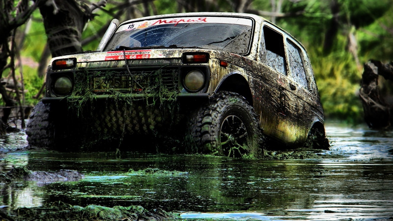 dirty, mud, 4x4, lada niva, 2K