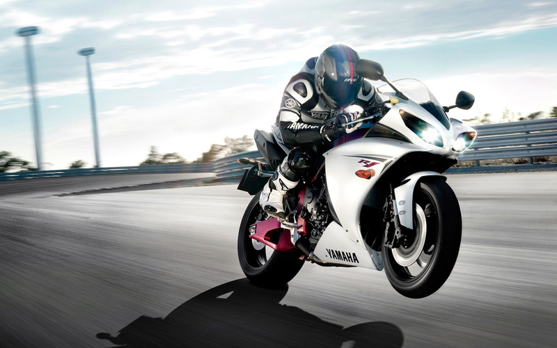 black, motorcycle, white, r, yamaha, motorcycles, concept, 1080P, sports