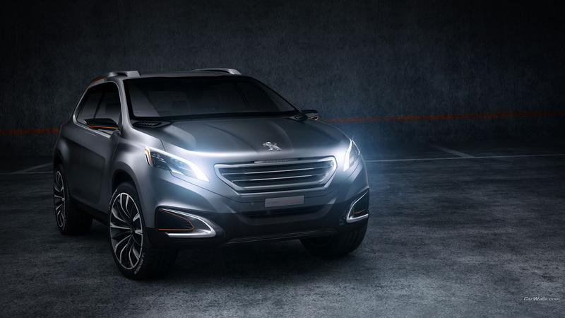 vehicle, peugeot, speed, car, mode of transportation, concept cars, architecture, night, Peugeot Urban Crossover, silver, studio shot, French Cars, protection