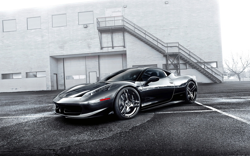 black, 1080P, Gray, italia, sports, Supercar, car, Ferrari