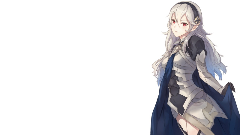 Female Corrin (Fire Emblem), White Hair, Fire Emblem, Red Eyes, 4K, Video Game, Fire Emblem Fates