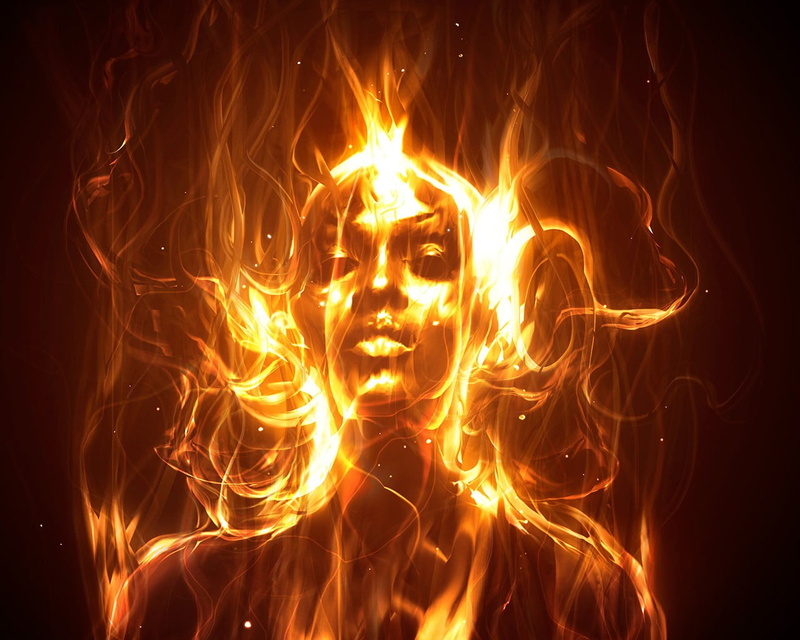 red, creativity, orange Color, girl, 720P, fire - Natural Phenomenon, night, heat - Temperature, motion, glowing, blurred motion, energy, hell