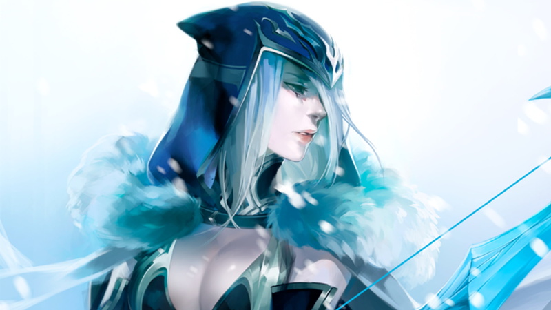 League of Legends, snow, 1080P, Ashe