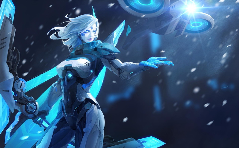 warrior, 1080P, Ashe, League of Legends, fantasy art, futuristic