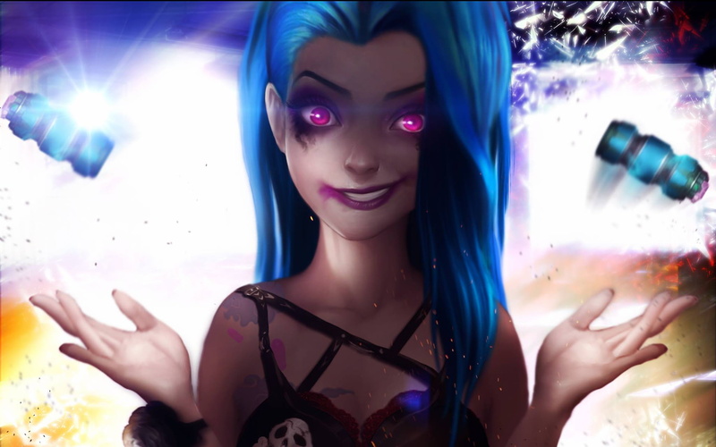 ADC, 1080P, video games, anime girls, Jinx, League of Legends, Jinx (League of Legends)