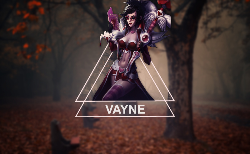 Vayne (League of Legends), outdoors, leaves, lifestyles, leisure activity, tree, focus on foreground, sitting, autumn, nature, real people, western script