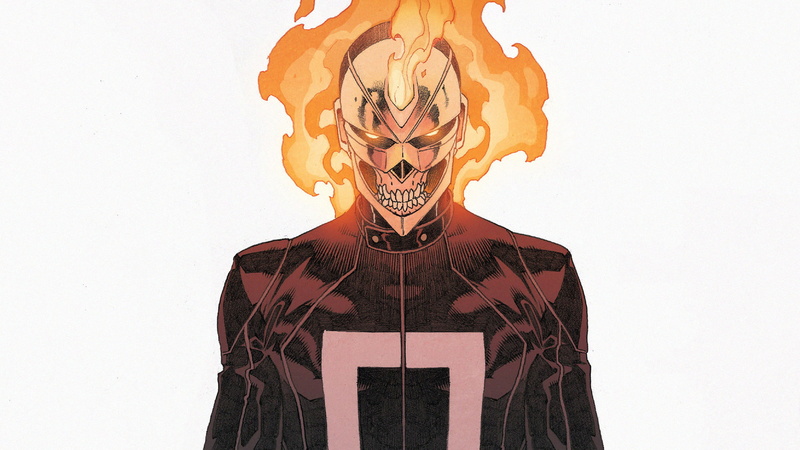 skull, hiding, obscured face, front view, women, unrecognizable person, digital composite, Ghost Rider, comics, studio shot, portrait, white background