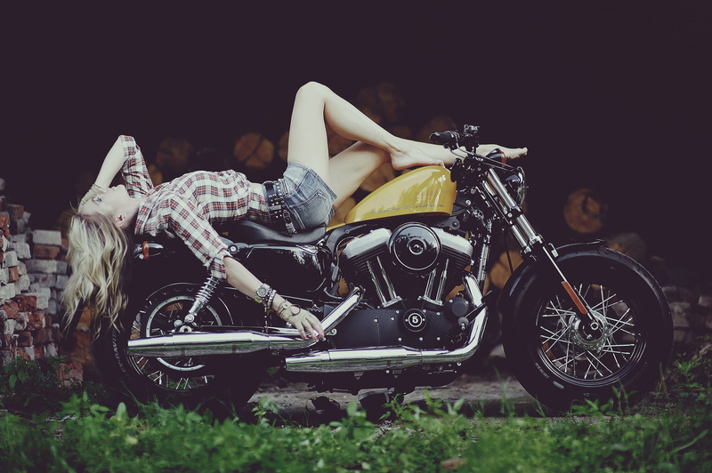 1080P, motorcycle, legs, Harley, girl, photo, bike, Harley Davidson, Maxim Gurtovoy