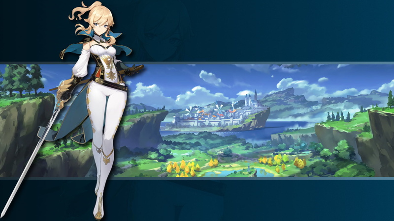 Jean (Genshin Impact), 1080P, anime games, anime girls, Girl With Weapon, Genshin Impact