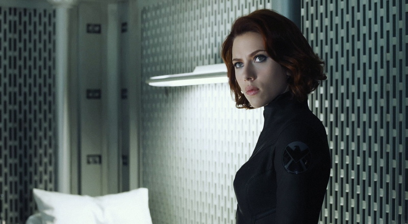 network server, business person, avengers, looking at camera, scarlett, headshot, 1080P, indoors, scarlett johansson, 2012, black widow, brown hair, serious
