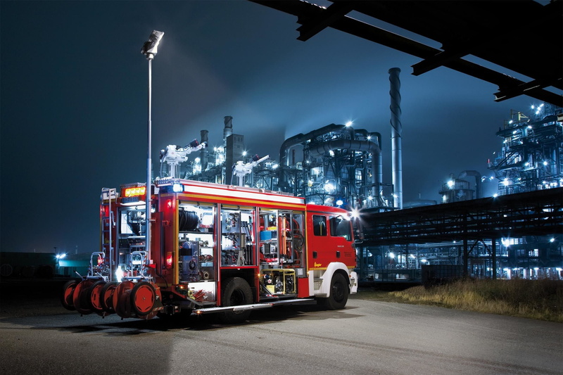 outdoors, transportation, industry, night, accidents and disasters, nature, motor vehicle, firetruck, fire, engine, emergency, 1080P, red, fire engine