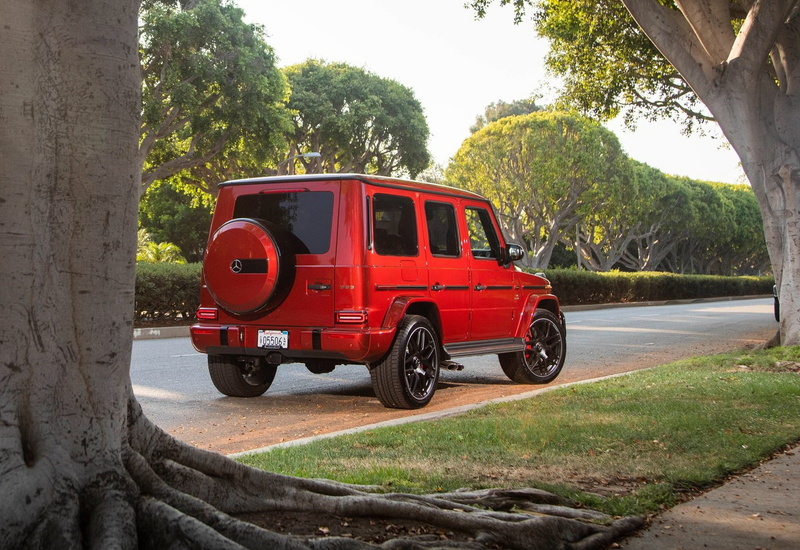 720P, tree trunk, mode of transportation, plant, accidents and disasters, truck, street, mercedes-benz, g63, nature, no people, pick-up truck, trunk, land vehicle