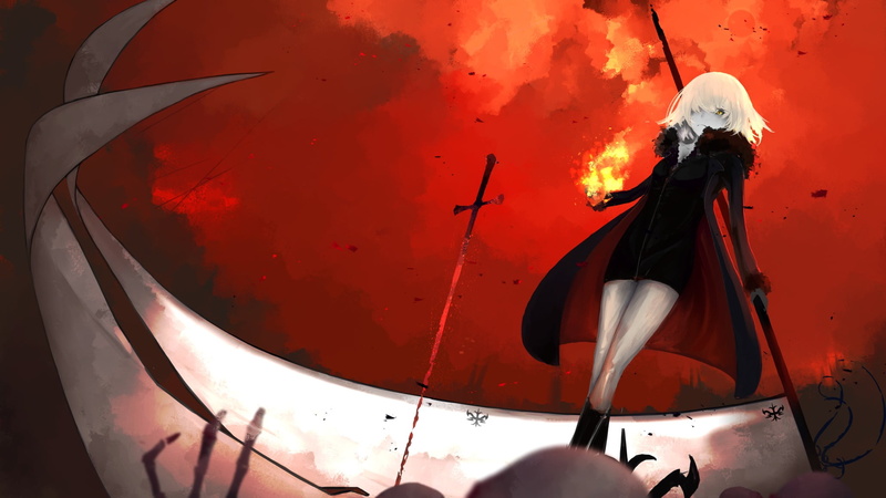 fire, metal, transportation, yellow eyes, day, sky, celebration, Fate/Grand Order, mode of transportation, video games, arts culture and entertainment
