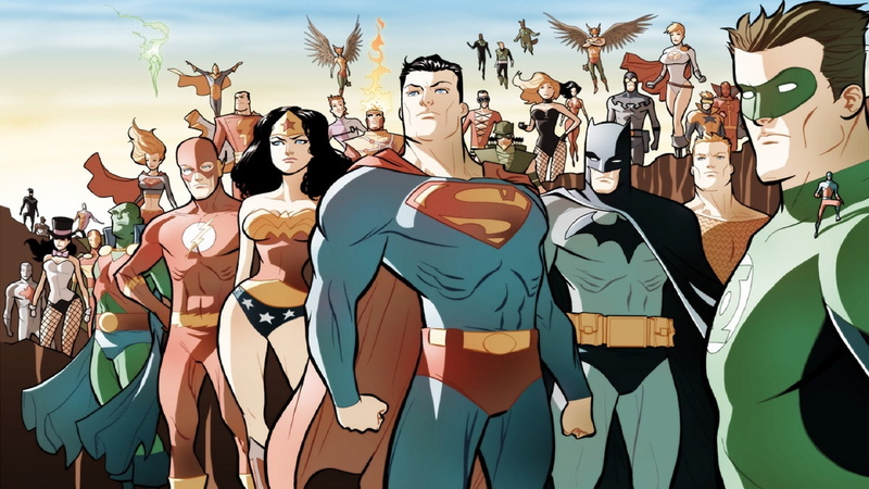Metamorpho, Hawkman, Powergirl, Hawkgirl, Batman, Superman, Atom (DC Comics), Mister Miracle, Blue Beetle (DC Comics), Red Tornado, Green Lantern, Nightwing