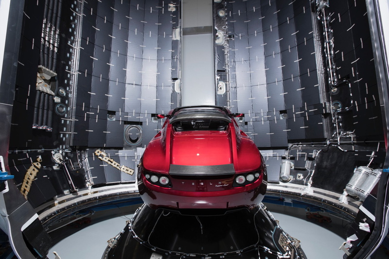 Tesla Motors, 1080P, Tesla Roadster, Falcon Heavy, Red Car