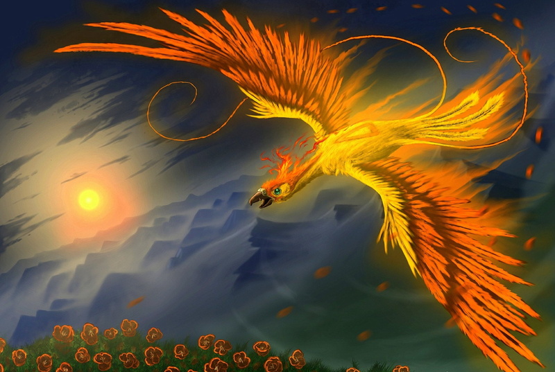 Artistic, Golden, 1080P, Fantasy Animals, Bird, Phoenix