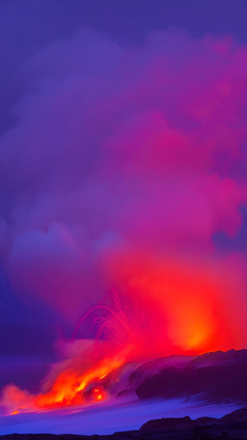 power in nature, sky, scenics - nature, outdoors, mountain, environment, pink color, red, ominous, romantic sky, nature, landscape, magma, dramatic sky