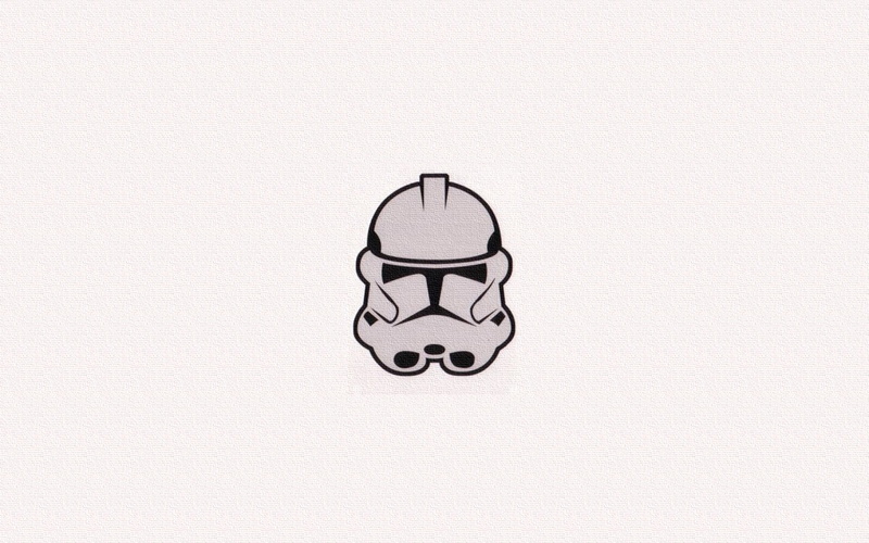 minimalism, male likeness, close-up, illustration, creativity, copy space, studio shot, mask, indoors, high angle view, drawing - activity, Star Wars, single object