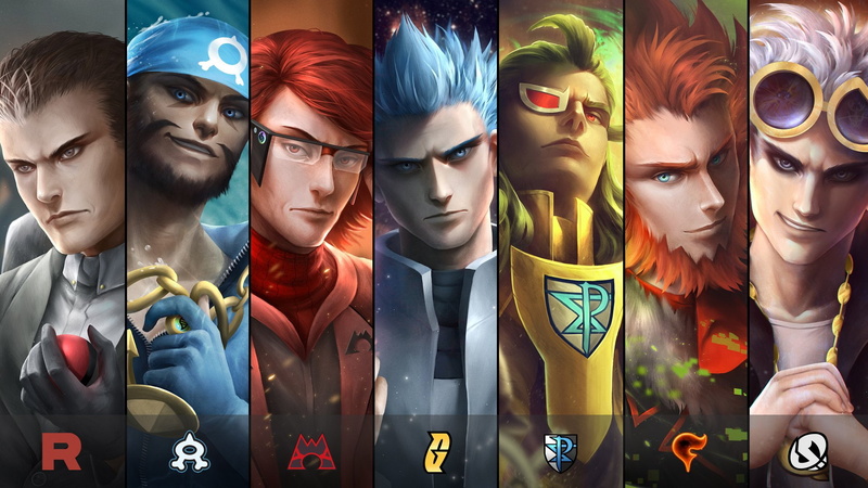 Maxie (Pokémon), Team Galactic, Team Flare, Team Plasma, Guzma (Pokémon), Team Magma, Team Skull, Cyrus (Pokémon), Pokémon, Giovanni (Pokémon), Archie (Pokémon)