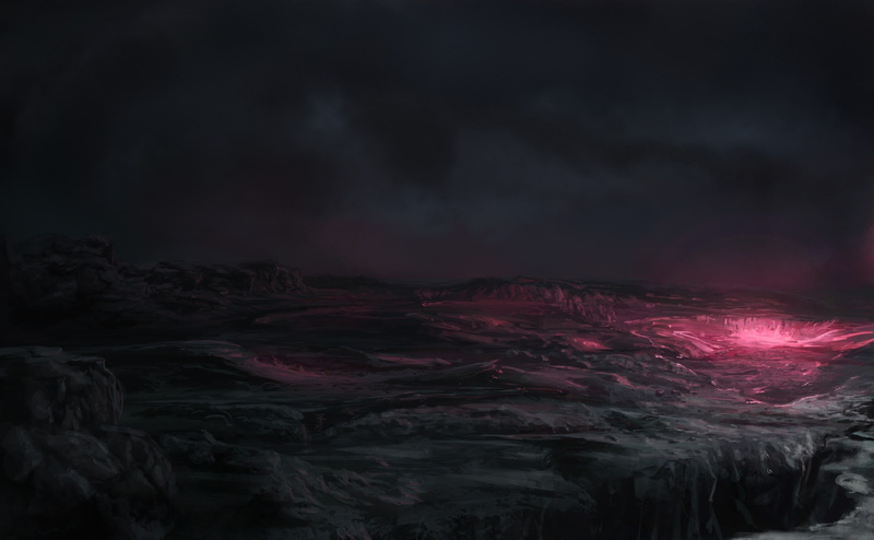 motion, Planet, long exposure, lava, outdoors, Fantasy, magma, red, illustration, purple, scenics - nature, nature, no people, night, water, Artistic, dusk