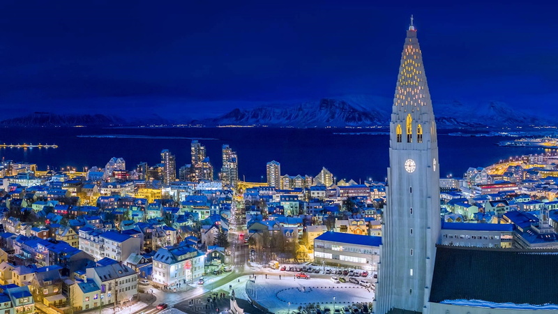 hallgrímskirkja, iceland, reykjavik, modern, church, ultra modern, 1080P