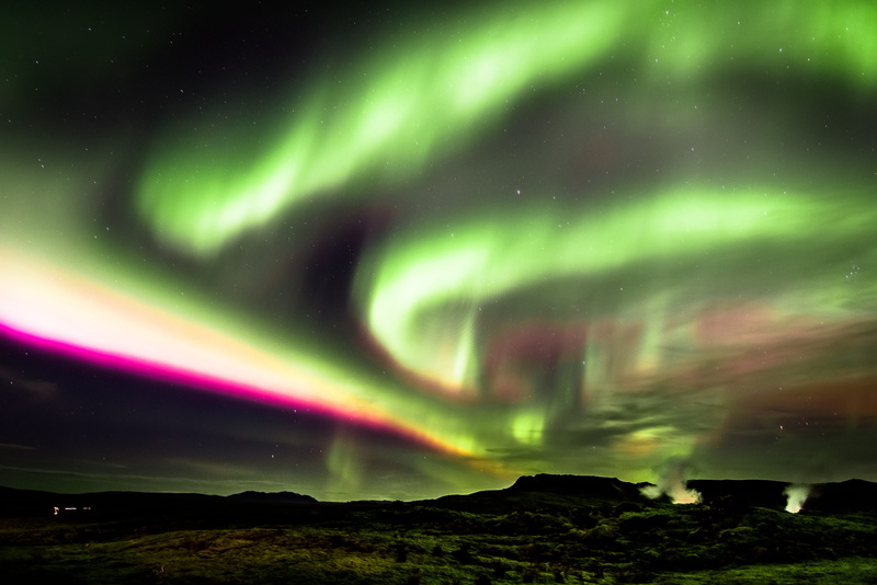aurora polaris, beauty in nature, 5K, aurora borealis, nature, sky, reykjavík, majestic, tranquility, awe, dramatic sky, power in nature, stars, northern lights