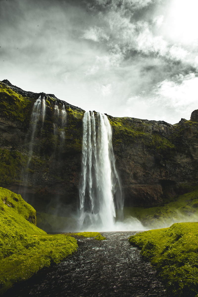 famous Place, cloudy, background, skogafoss Waterfall, explore, river, nordic Countries, sunny, travel Destinations, nordinc, waterfalls, water fall, icelandic