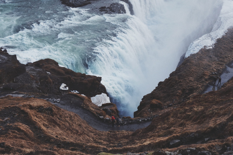 power, aerial, water, red, awe, rainy, outdoors, rock - Object, rainjacket, flowing, godafoss Falls, may, surf, walking, atlantic Ocean, scenics, landscape