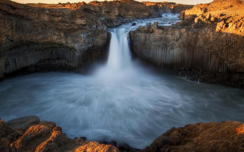 rock - Object, 1080P, force, motion, iceland, power in nature, falling, mountain, landscape, rock, solid, travel, splashing, water, non-urban scene