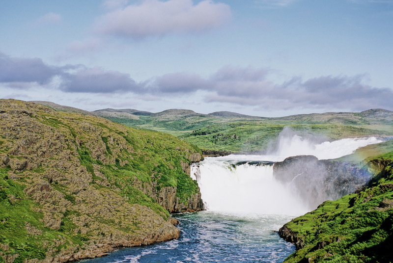 flowing water, countryside, outdoors, flowing, scenics, waterfall, trees, forest, travel, canada, beauty in nature, waterfalls, 5K, quebec, gullfoss Falls