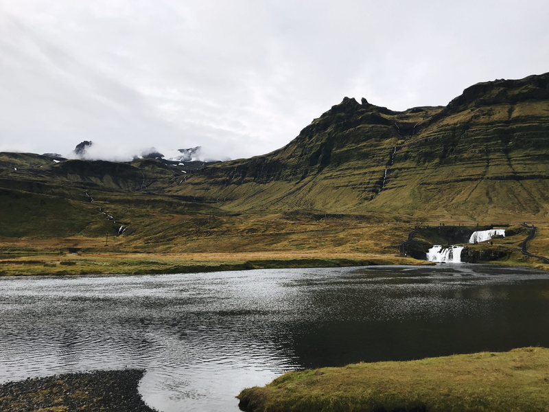 hill, beauty In Nature, green Color, europe, peak, lake, summer, arctic, beside, meadow, summit, landscape, waterfall, sky, rock - Object, outdoors, cloud