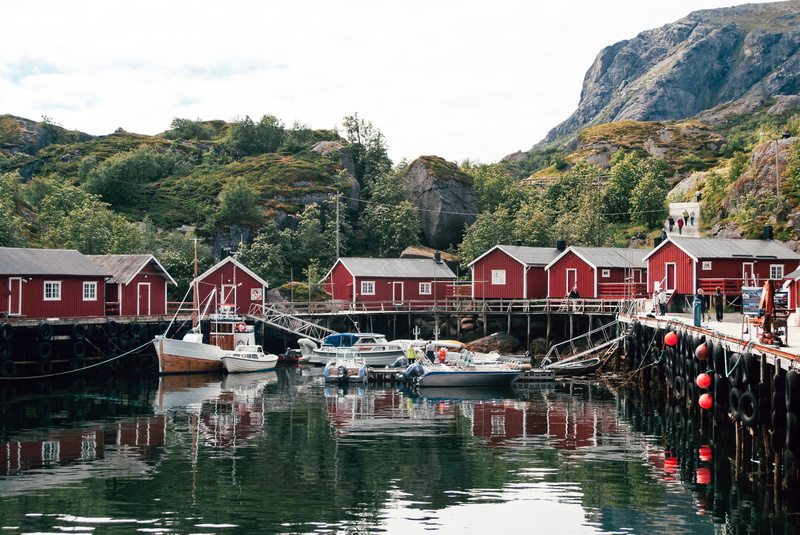 architecture and Cityscape, transportation, moored, plant, mountain, nusfjord, building exterior, boathouse, village, building, sea, harbor, huts, travel destinations