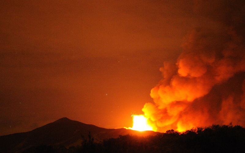 2K, Night, Japan, Eruption, Volcano, Sakurajima