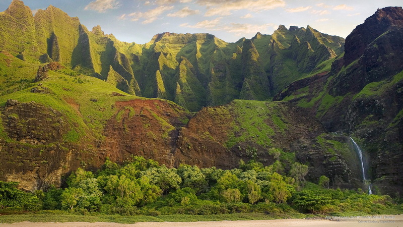 pali, coast, na, shore, Islands, hawaii, north, 2K, kauai