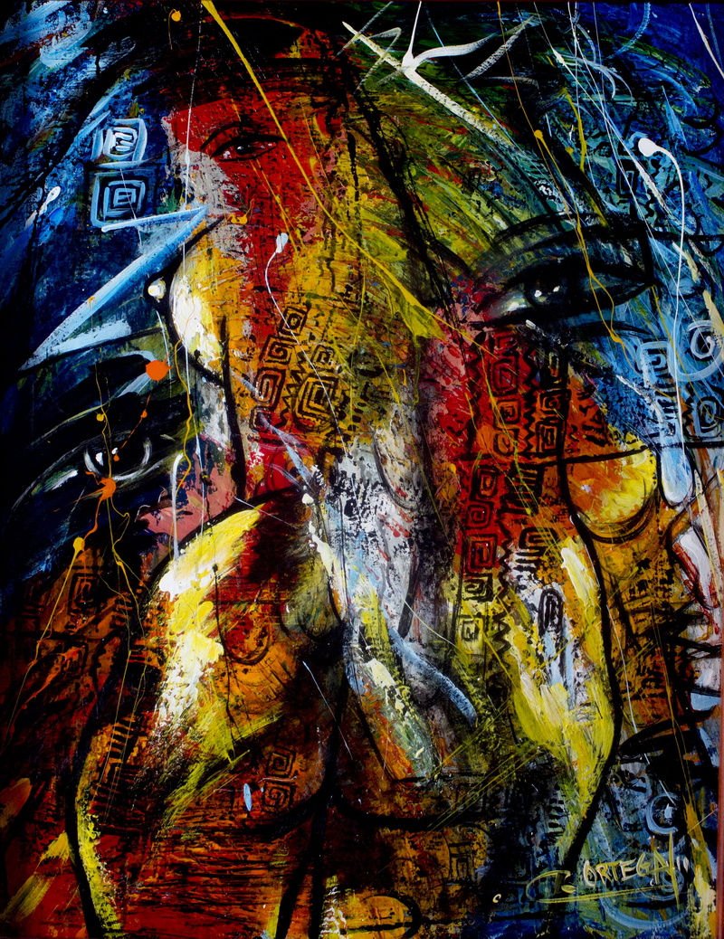wall - building feature, sculptor, creativity, full frame, artist, multi colored, paint, ortega maila, art and craft, representation, famous, close-up