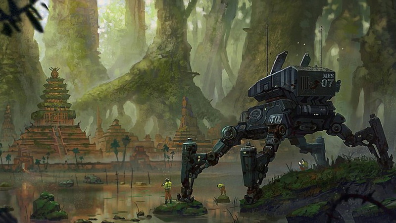 machine, history, outdoors, science fiction, art and craft, tree, no people, spirituality, built structure, travel, plant, building exterior, building