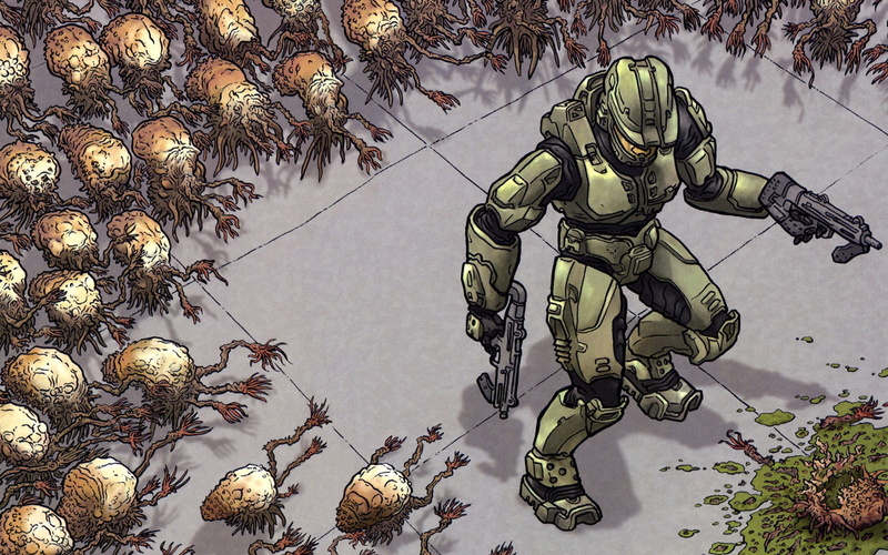 government, lifestyles, people, outdoors, Halo 2, sport, high angle view, day, real people, snow, The Floods (Halo), cold temperature, Master Chief, men