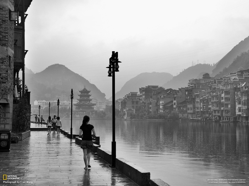 monochrome, 720P, National Geographic, cityscape, flood