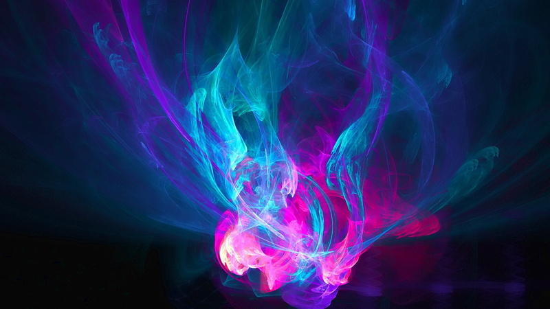 1080P, Dark, abstract, Fluid, Pink, blue