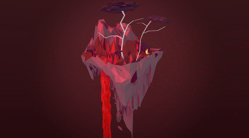 poly, low, colorful, low poly, Artistic, abstract, lava, 3D, island, 4K, blender