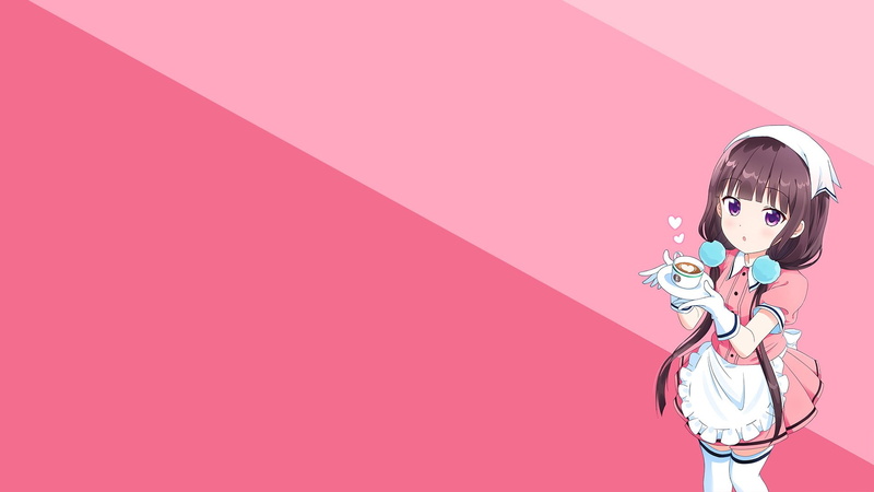 one person, waist up, pink color, Blend S, standing, colored background, teenager, fashion, innocence, childhood, portrait, indoors, Anime, child, females